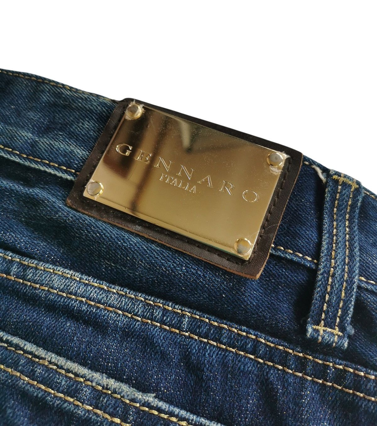 Japanese Brand Gennaro Italia Distressed Flare Denim, Kapital Inspired Size US 31 - 6 Thumbnail
