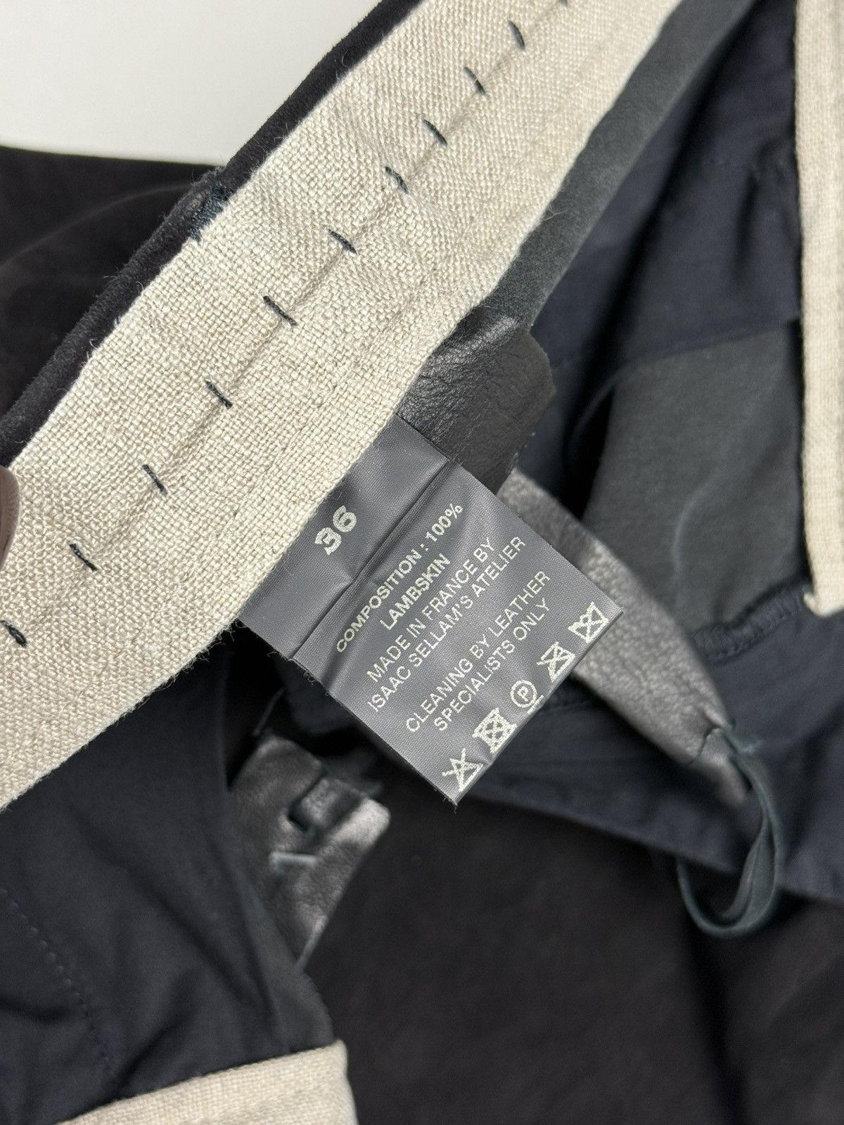 Isaac Sellam Experience Isaac Sellam Vigilante H21 Noir Leather Pants Trousers Size 25" / US 0 / IT 36 - 13 Thumbnail
