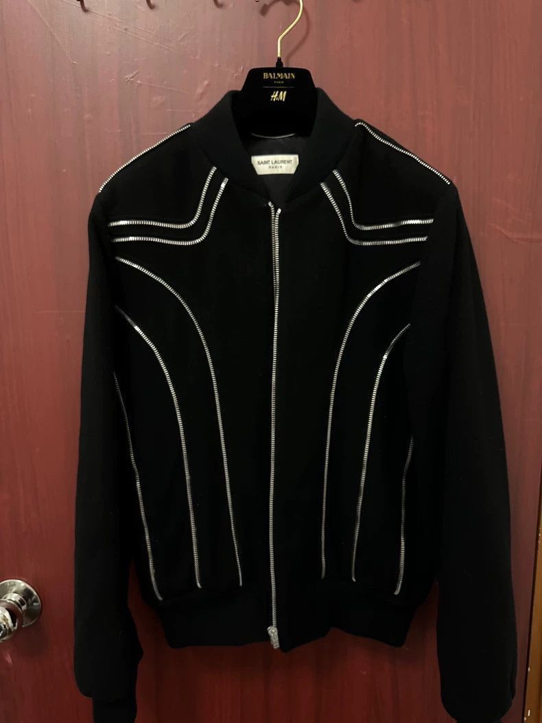 Saint Laurent Paris Saint Laurent Paris Black Zipper Jacket-2506 Size US S / EU 44-46 / 1 - 1 Thumbnail