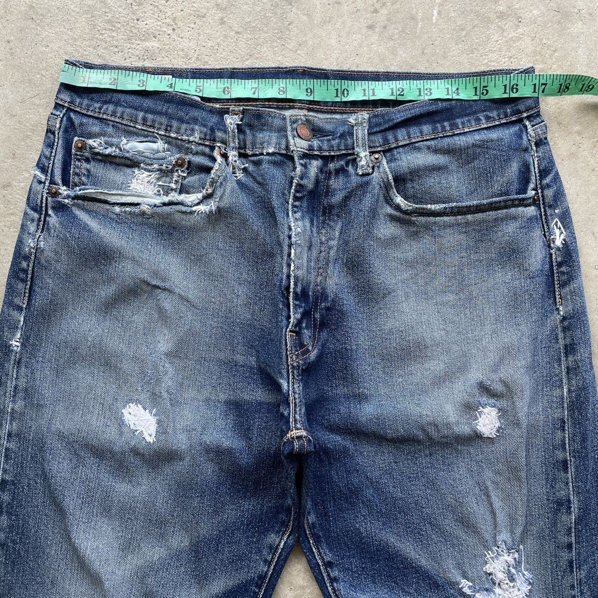 Levi's Vintage Levi’s 505 Big E THRASHED Jean Faded Denim Pants W34 Size US 34 / EU 50 - 5 Thumbnail