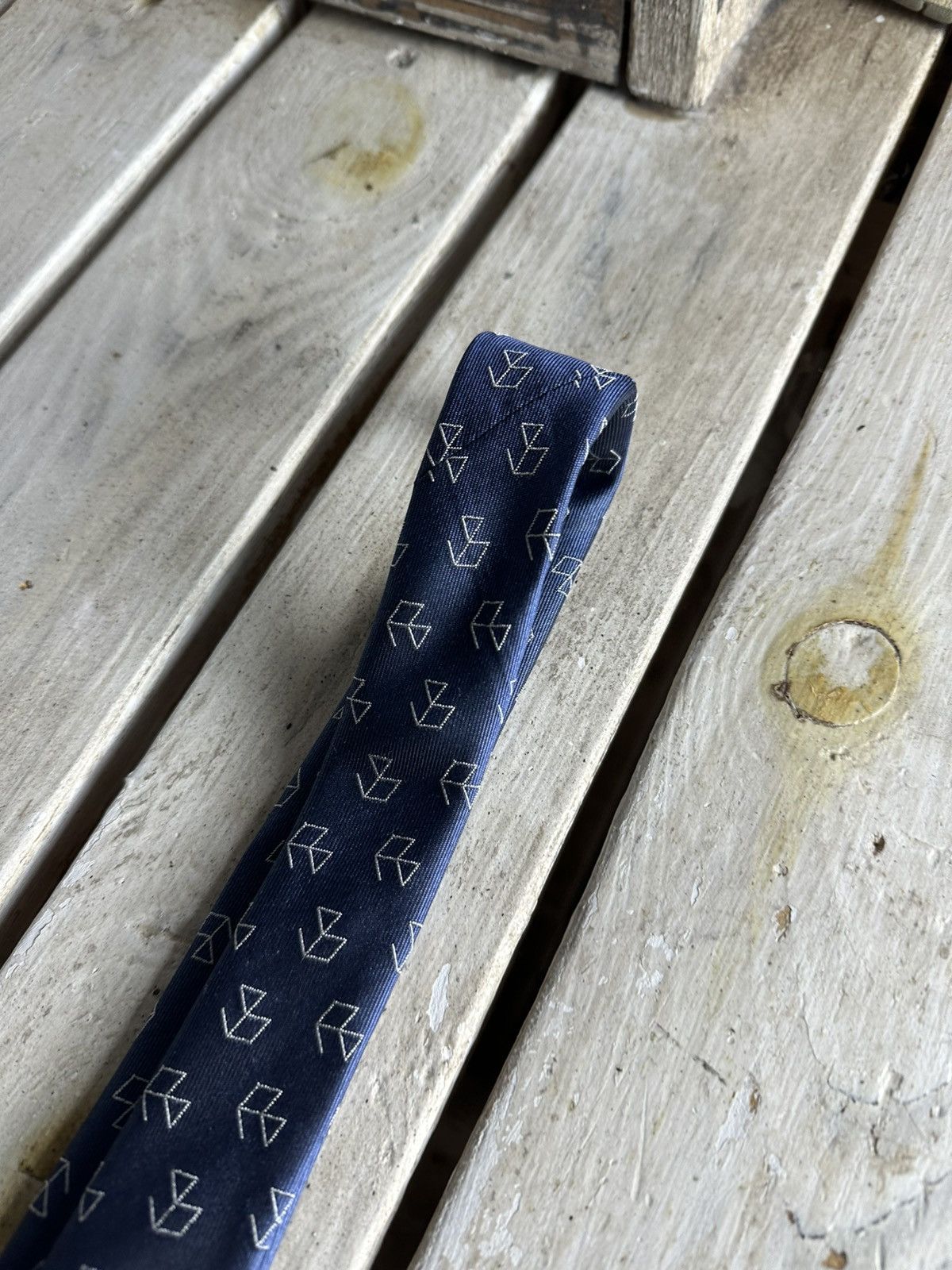 Designer × Karl Lagerfeld 🚨RARE KARL LAGERFIELD Tie old money style luxury monogram Size ONE SIZE - 5 Thumbnail