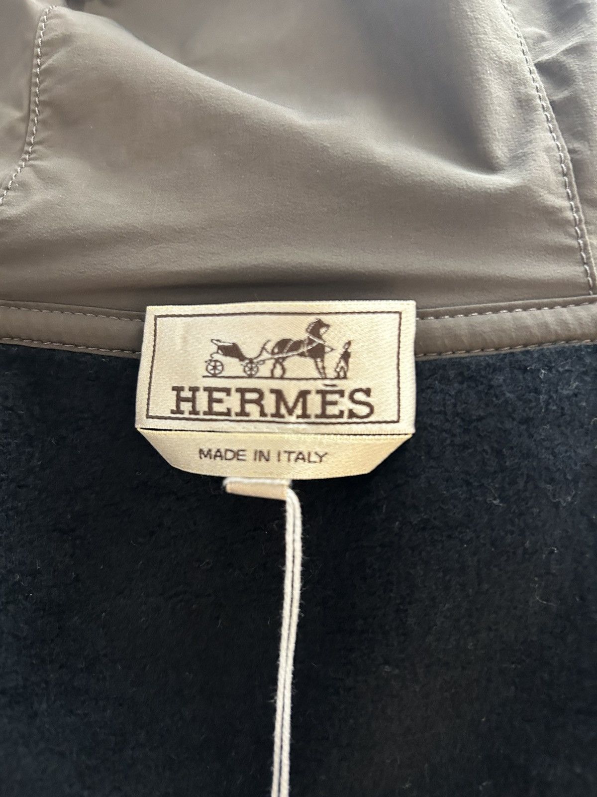 Hermes Hermès Men’s Bi-Material Zipped Hooded Jacket Size US XXL / EU 58 / 5 - 3 Thumbnail