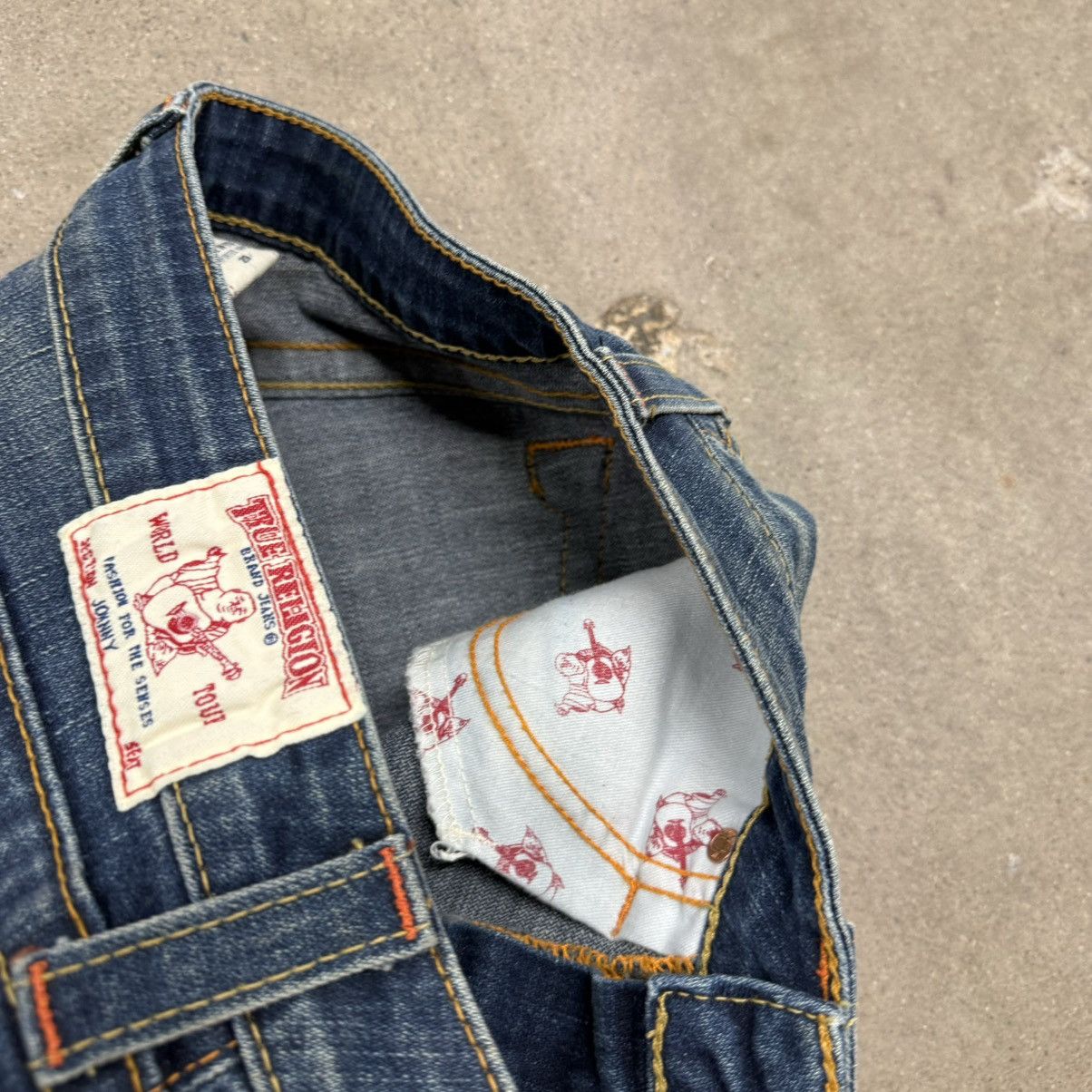 True Religion Y2K TRUE RELIGION JOHNNY CHIEF KEEF FADED JEANS Size US 29 - 6 Thumbnail