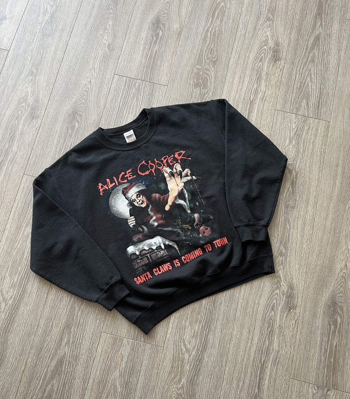 Band Tees × Vintage Vintage Alice Cooper Band Sweatshirt Size US L / EU 52-54 / 3 - 3 Thumbnail