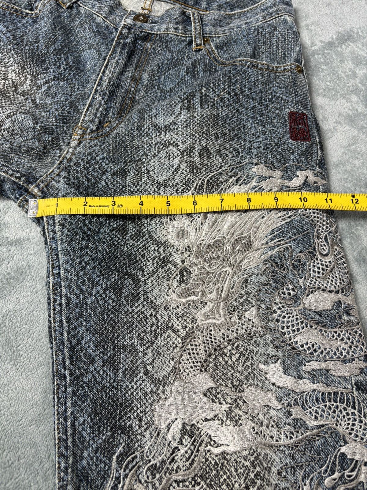 Karakuri Tamashii Karakuri Tamashi Snake Skin Denim Motif Dragon S0230 Size US 30 / EU 46 - 12 Thumbnail