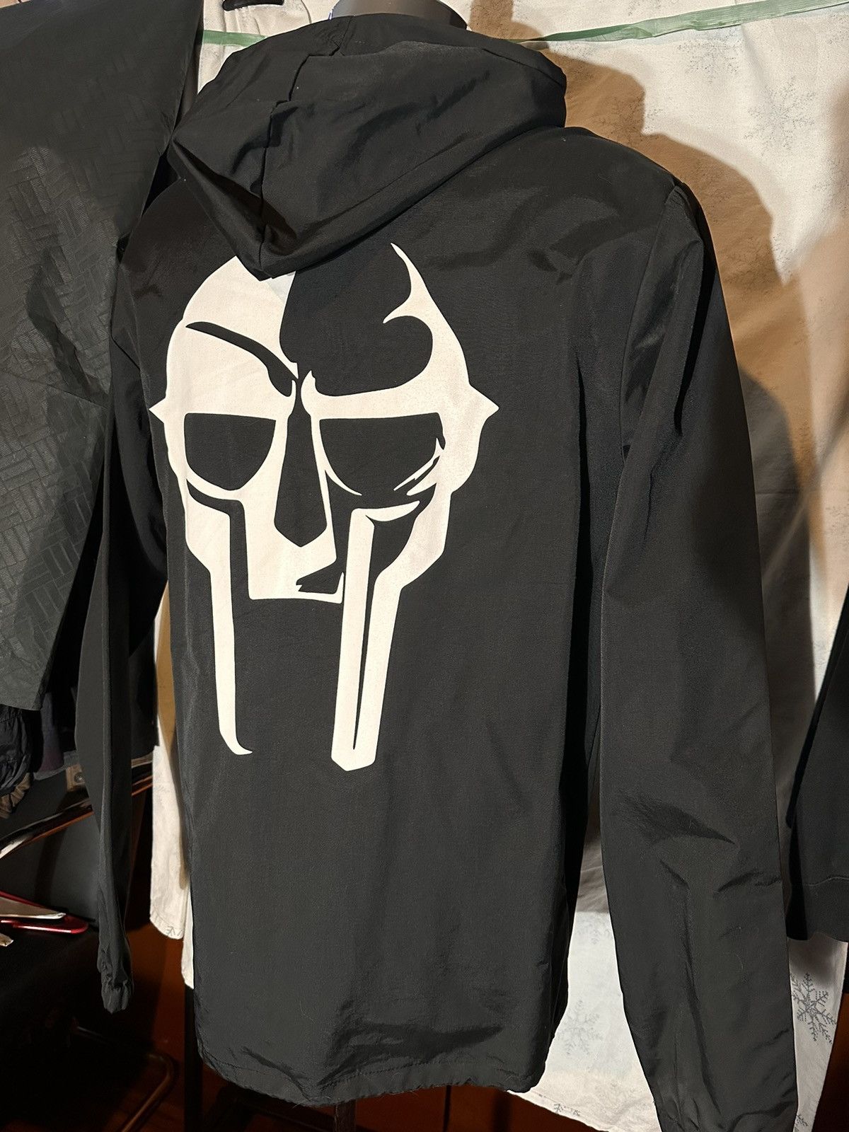 image of The Hundreds X Mf Doom “The Mask” Jacket in Black White, Men's (Size XL)