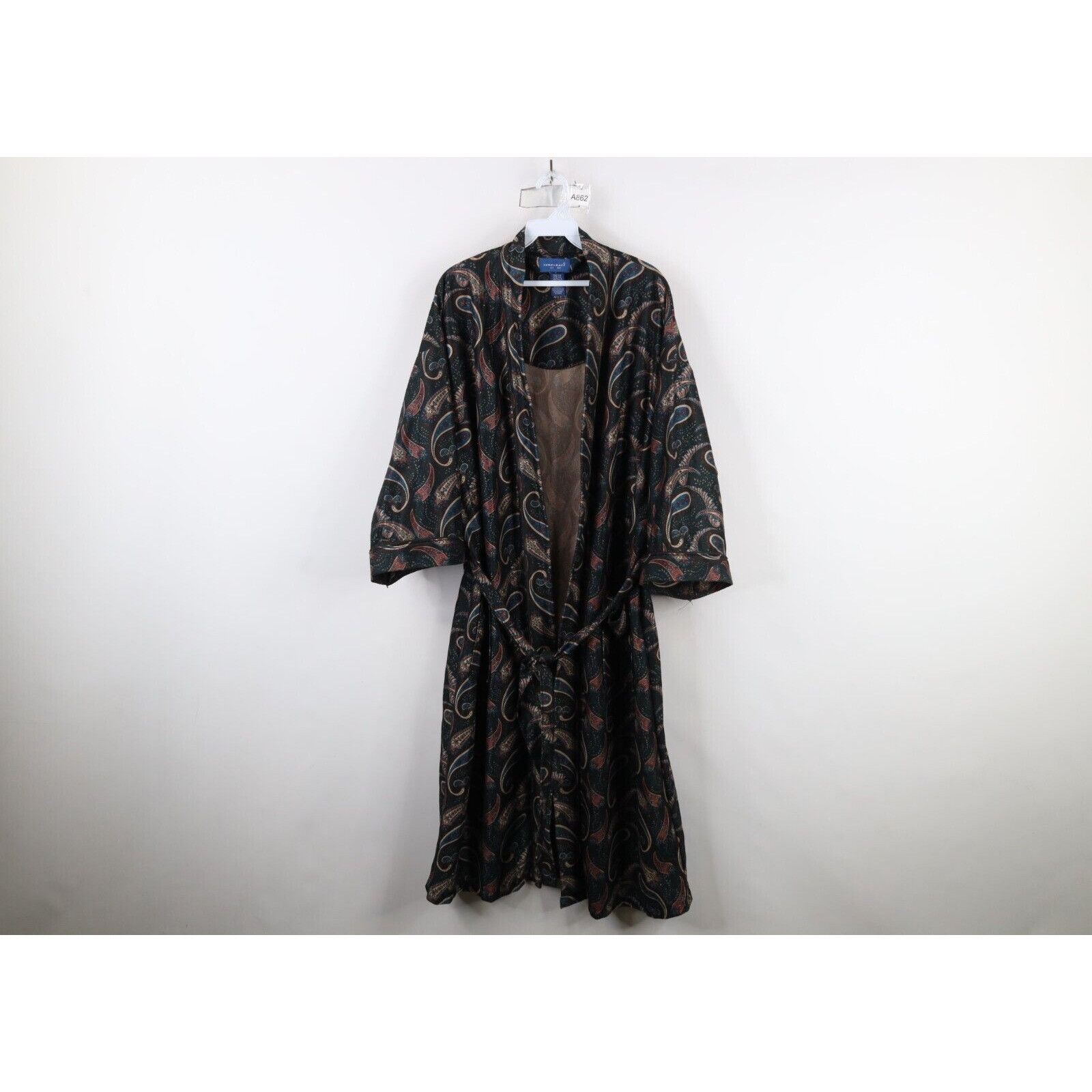 Vintage Vintage 90s Streetwear Chamois Cloth Rainbow Paisley Robe Size US L / EU 52-54 / 3 - 1 Thumbnail