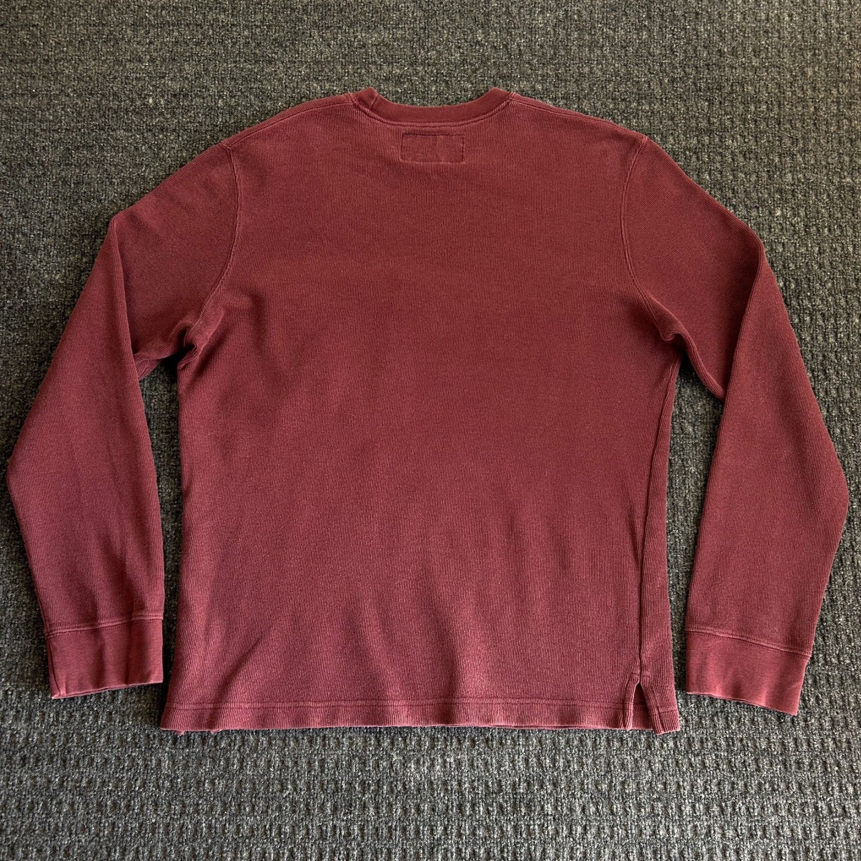 Abercrombie & Fitch VINTAGE Abercrombie & Fitch Long Sleeve Shirt Heavyweight Knit 100% Cotton Red L Mens USA Shirt Modern Outdoor y2k 90s Size US L / EU 52-54 / 3 - 4 Thumbnail