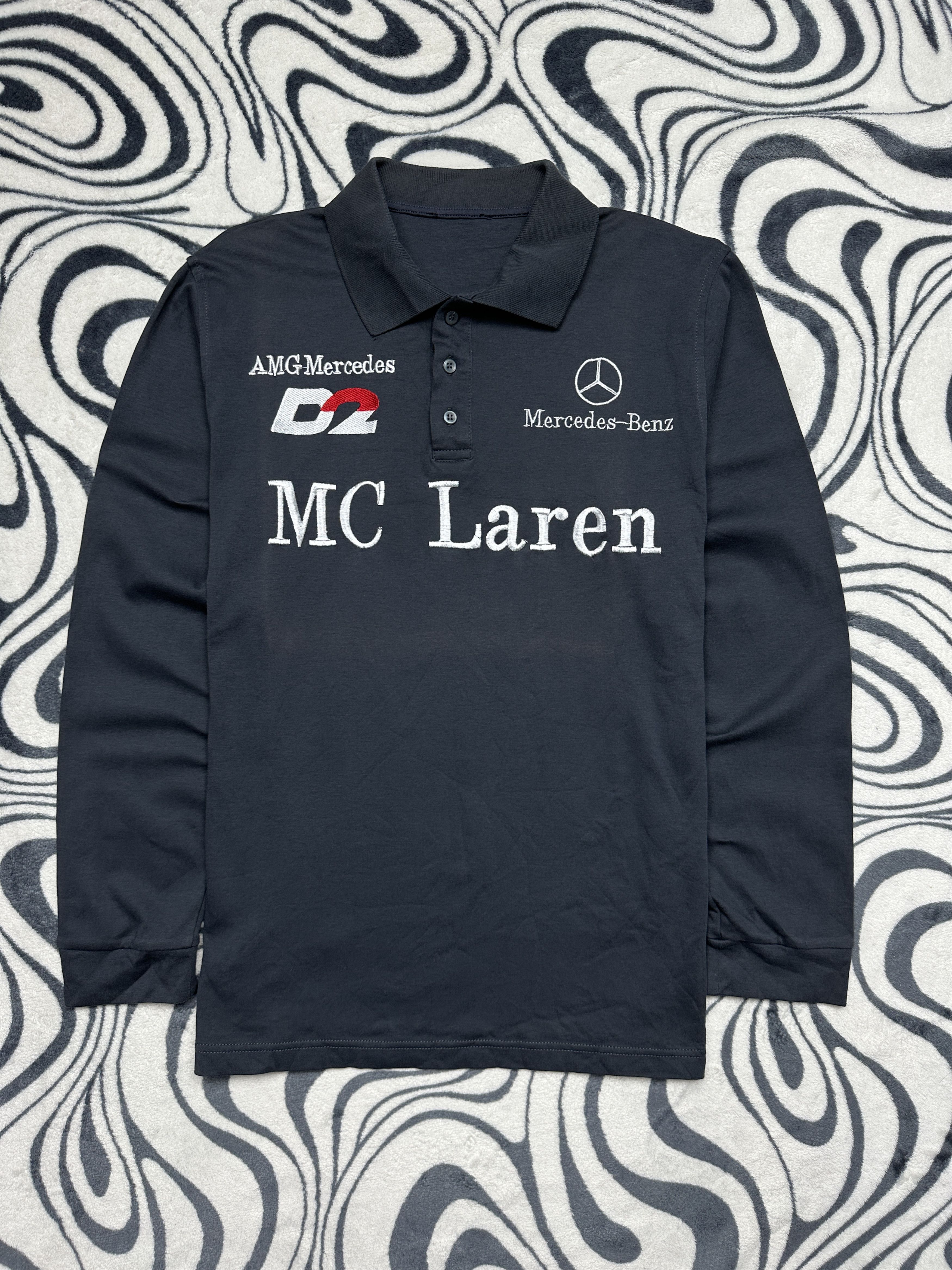 Mercedes-Benz Mercedes Benz McLaren Vintage Long Sleeve Polo Shirt Size US M / EU 48-50 / 2 - 1 Thumbnail
