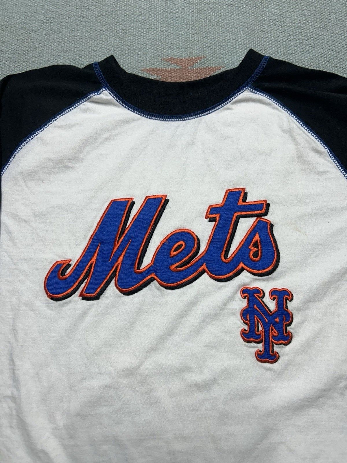 Vintage Vtg raglan t shirt New York Mets embroidered MLB women’s L Size L / US 10 / IT 46 - 2 Thumbnail