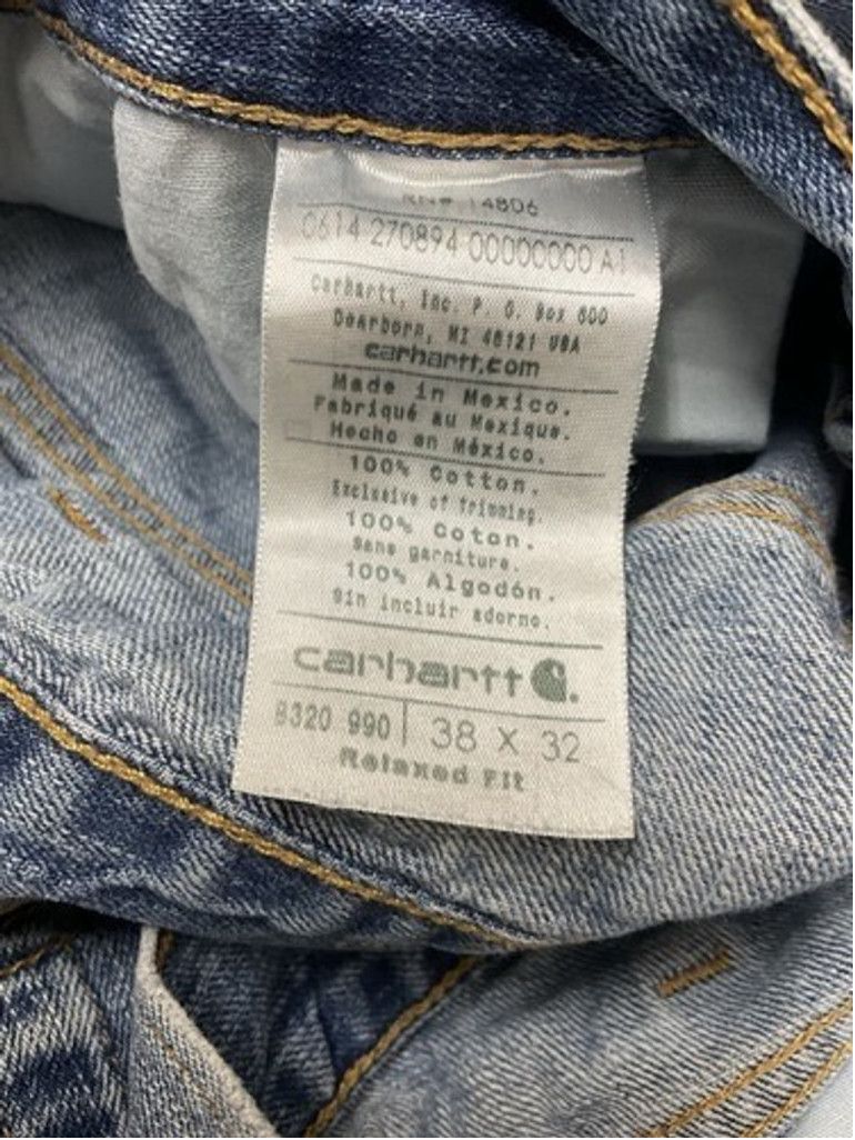 Carhartt Carhartt Blue Denim Relaxed Fit Straight Leg Jeans Men 38x32 Size US 38 / EU 54 - 3 Thumbnail
