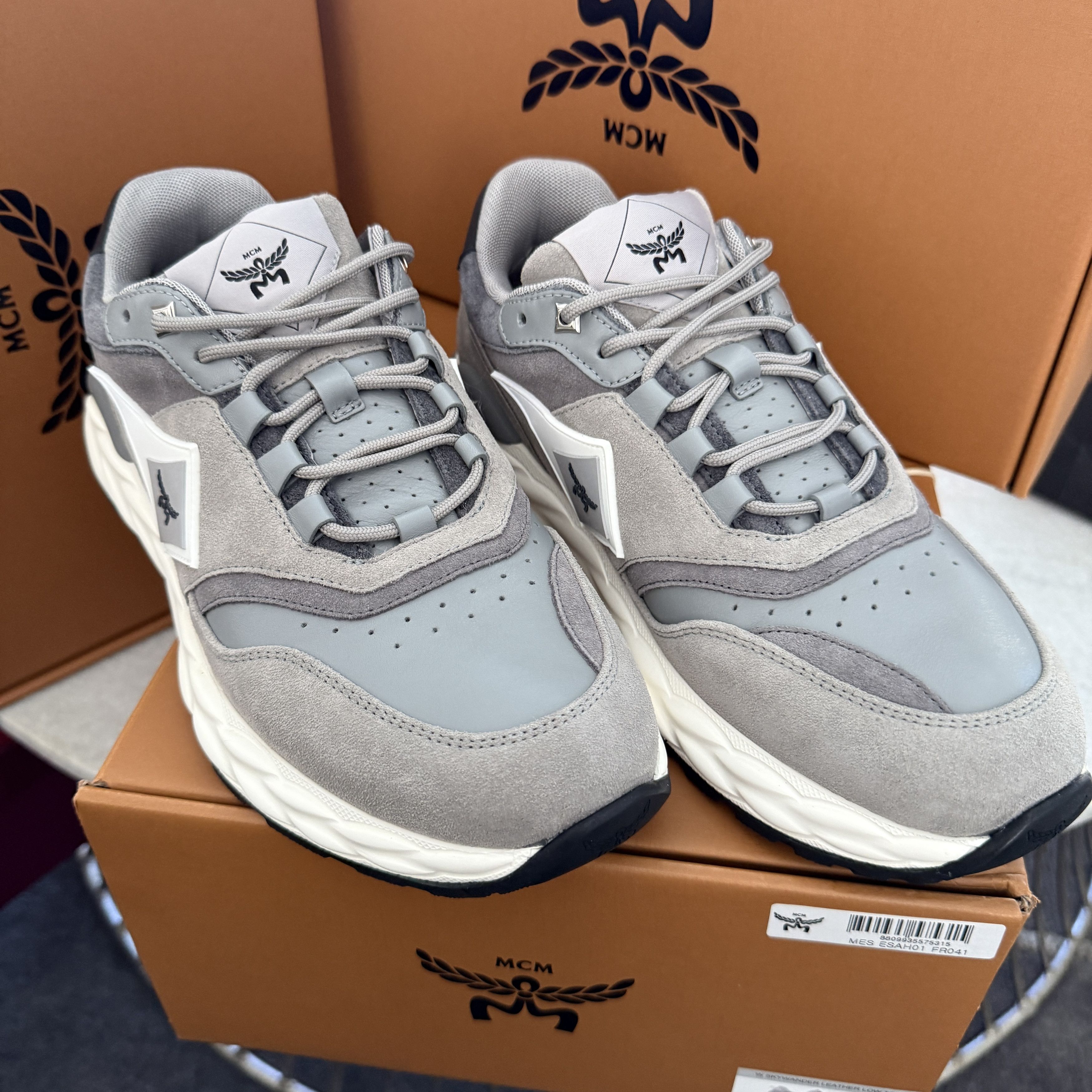 MCM MCM Skywander Suede Low-Top Lace-Up Women's Sneakers , sz 41 Size US 11 / IT 41 - 2 Thumbnail
