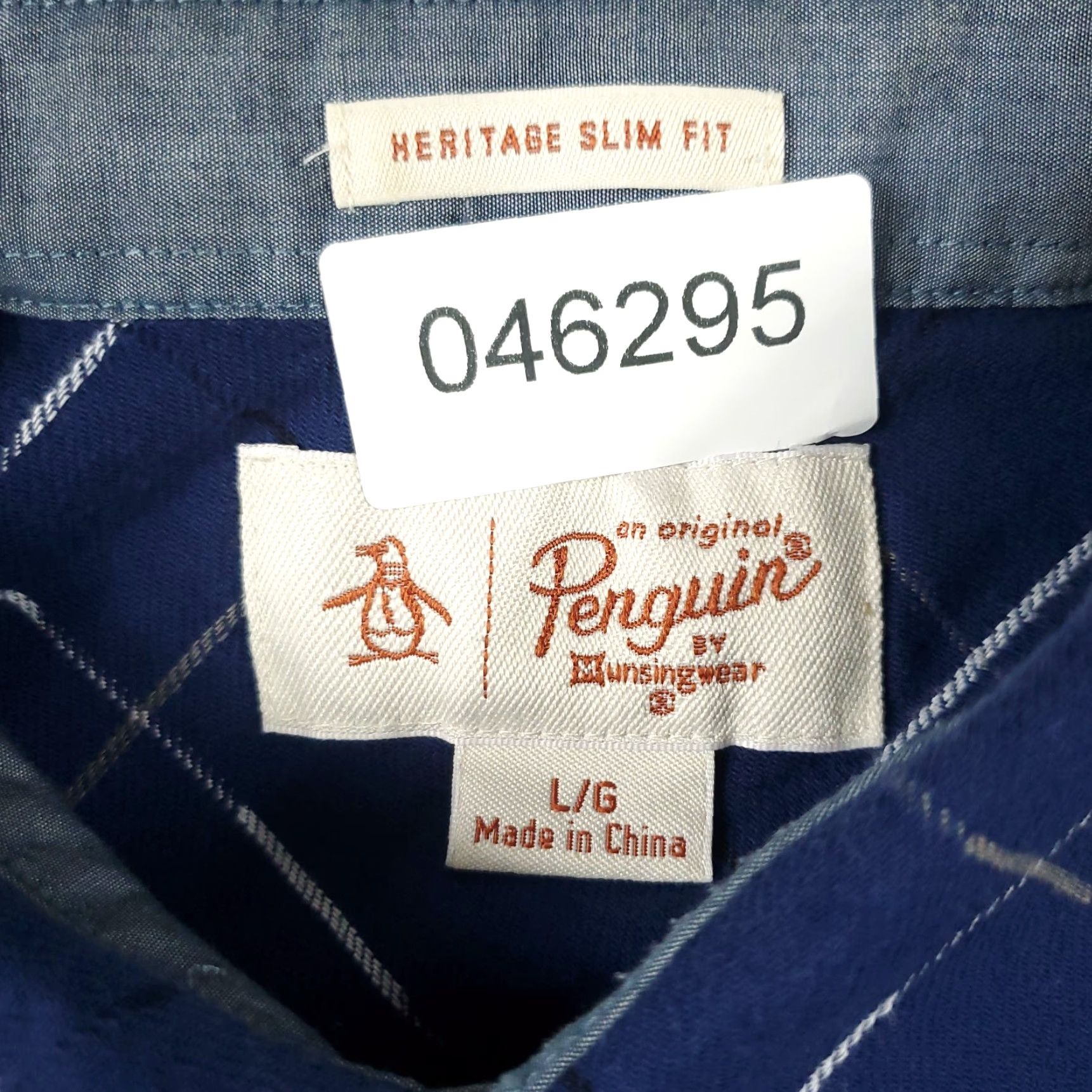 Original Penguin Original Penguin Shirt Adult Large Blue Plaid Button-Up Long Sleeve Cotton Pockets Logo Mens Size US L / EU 52-54 / 3 - 7 Thumbnail