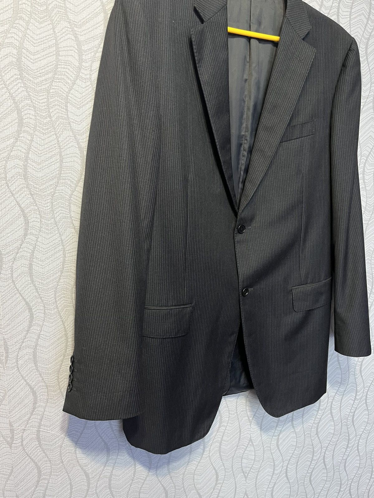 Canali Canali Pure Wool Men’s Black Striped 2 Piece Blazer Jacket Size 44R - 4 Thumbnail