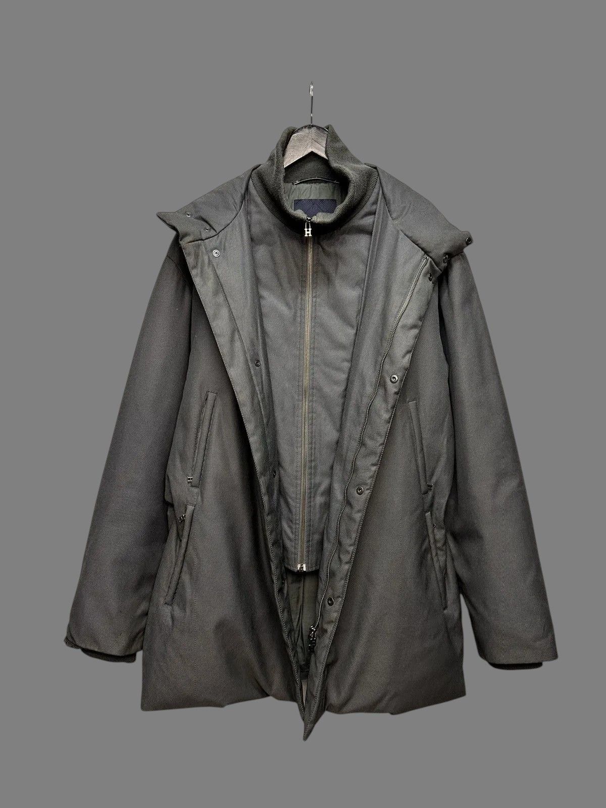 Allsaints Husky Grey Quilted Long Jacket British Country Classic Style Size US L / EU 52-54 / 3 - 1 Thumbnail