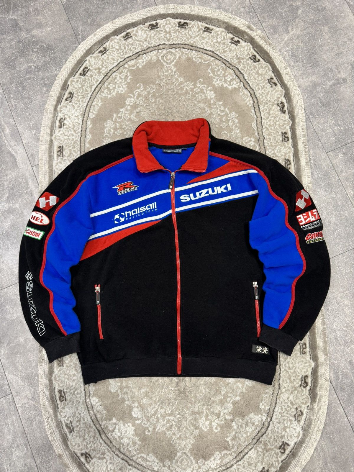 Vintage Suzuki fleece big logo racing jacket merch vintag sweatshirt Size US XL / EU 56 / 4 - 1 Thumbnail
