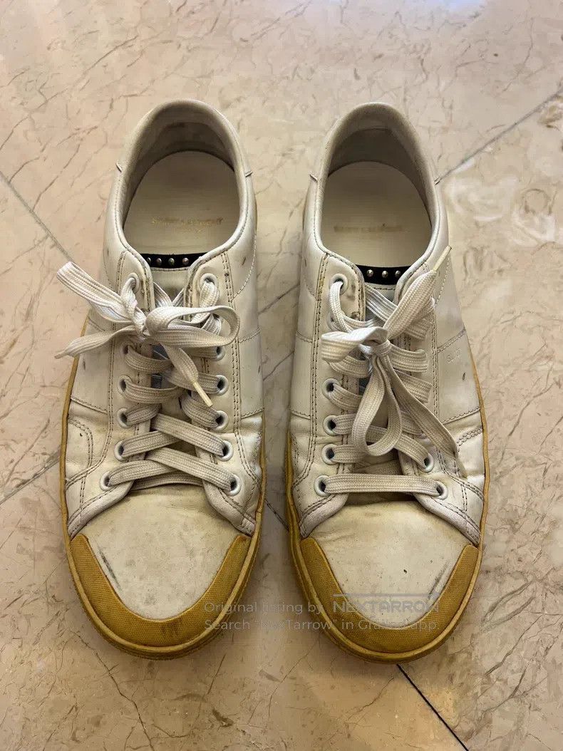 Saint Laurent Paris Saint Laurent Paris White Sneakers Size US 7 / EU 40 - 2 Thumbnail