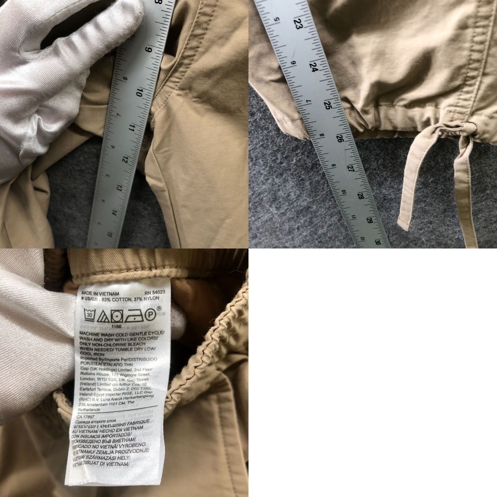Banana Republic Banana Republic Cargo Chino Pants Womens XS Balloon Leg High Rise Performance Size 26" / US 2 / IT 38 - 8 Thumbnail