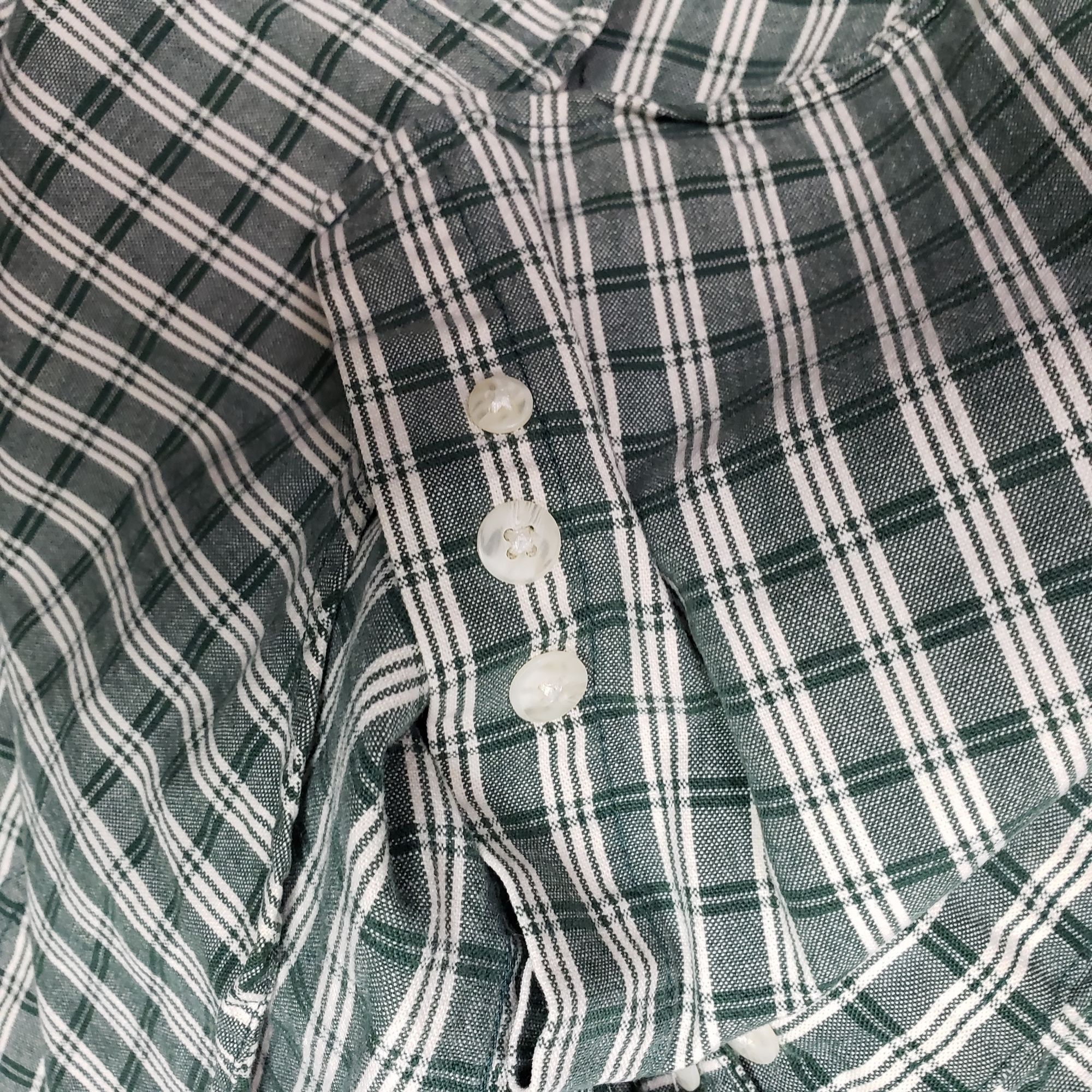 Eddie Bauer Eddie Bauer Long Sleeve Button Up Green/White Shirt Sz XL Size US XL / EU 56 / 4 - 5 Thumbnail