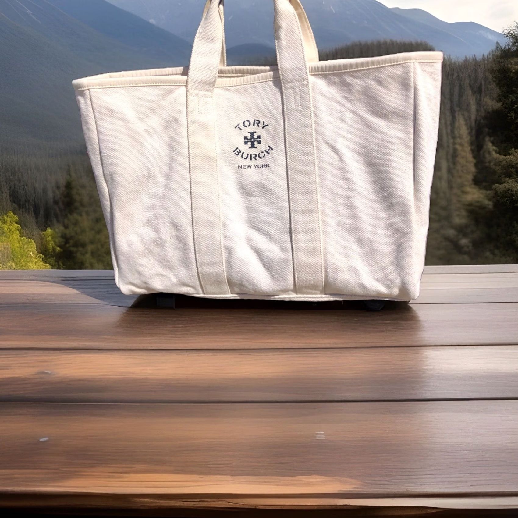 Tory Burch Tory Burch Tote Bag Canvas Small Mercer Natural Ivory Size ONE SIZE - 2 Thumbnail