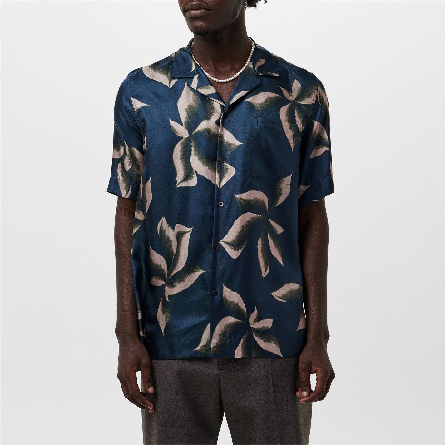 Dries Van Noten o1g2r1mq0426 Carlton Shirt in Dark Navy Size US L / EU 52-54 / 3 - 3 Thumbnail
