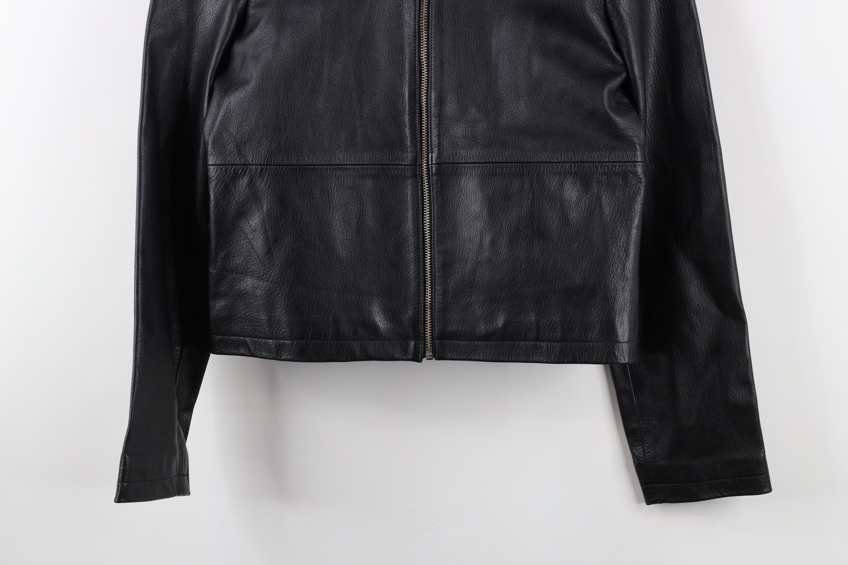 Esprit × Vintage Vintage 90s Y2K Esprit Cropped Leather Motorcycle Jacket Size XS / US 0-2 / IT 36-38 - 3 Thumbnail
