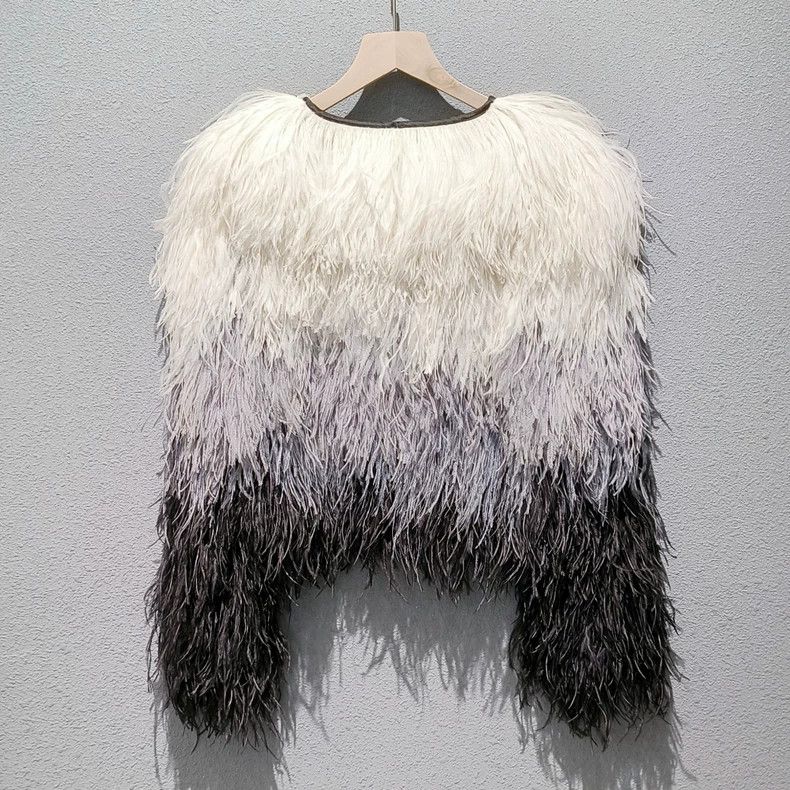 Givenchy Givenchy Sise34 Gradual Ostrich Feather Fur Size L / US 10 / IT 46 - 2 Thumbnail