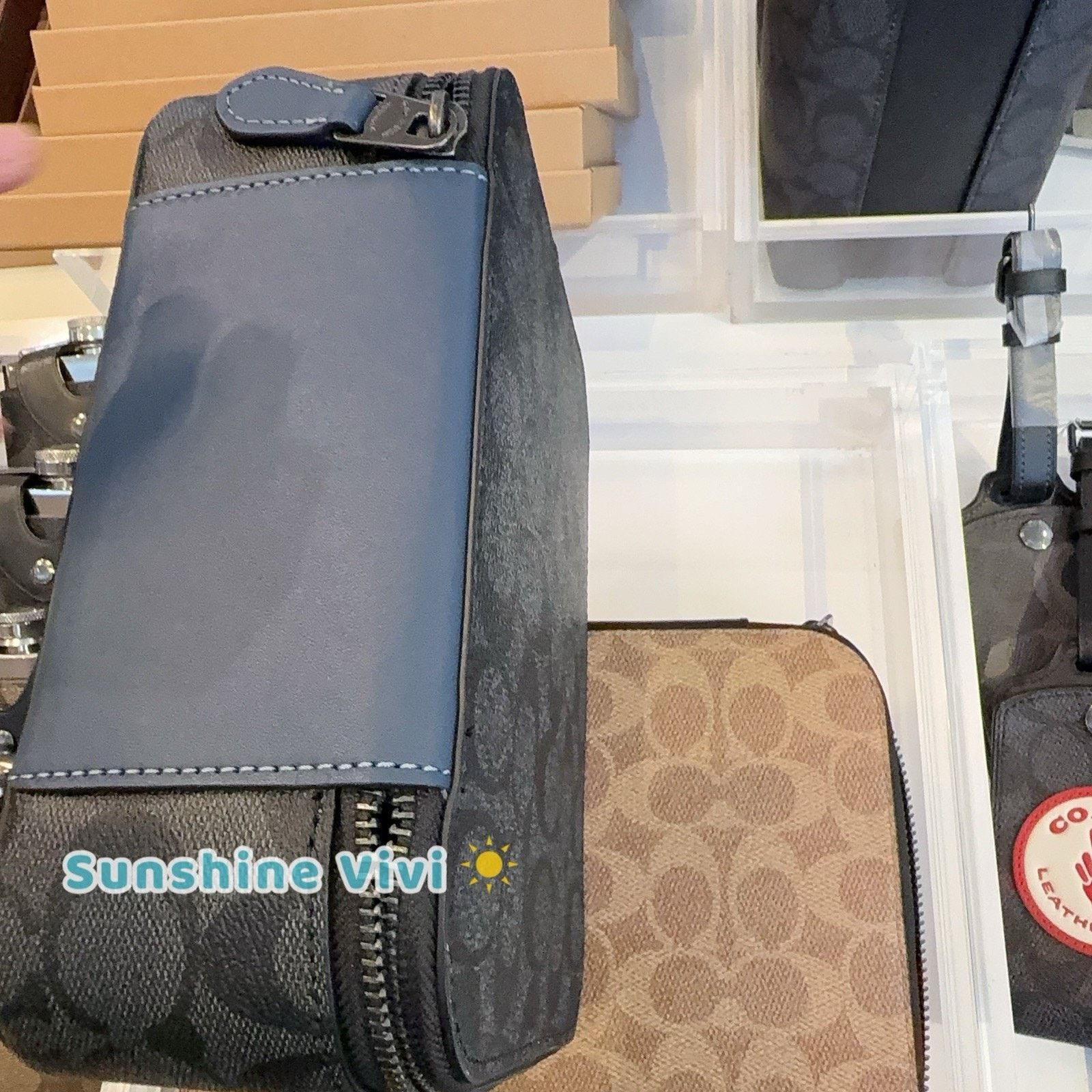 Coach NWT Coach Tech Organizer Zip Case Charcoal/Denim CE700 Size ONE SIZE - 4 Thumbnail