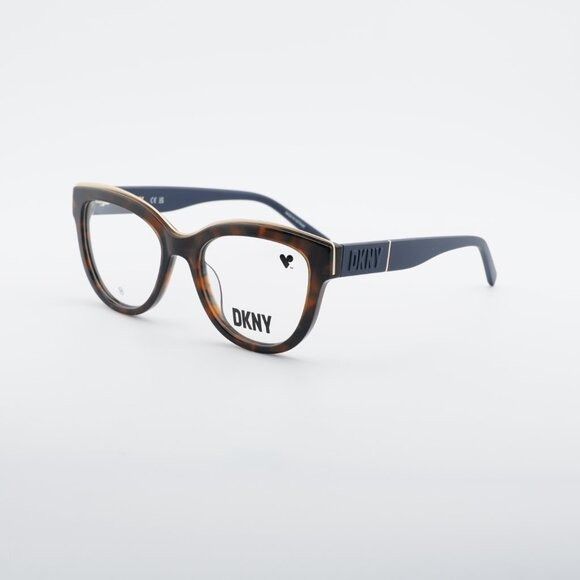 DKNY DKNY DK5064 228 Eyeglasses - Havana/Black 52mm Cat Eye Frame Size ONE SIZE - 6 Thumbnail