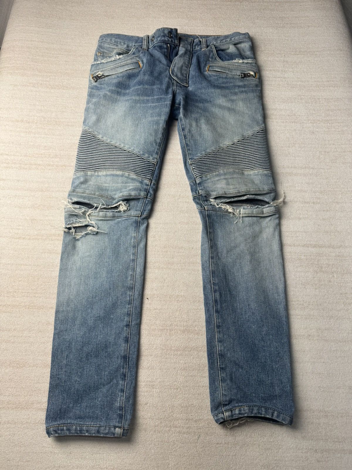 Balmain Biker jeans 32 Size US 32 / EU 48 - 1 Thumbnail