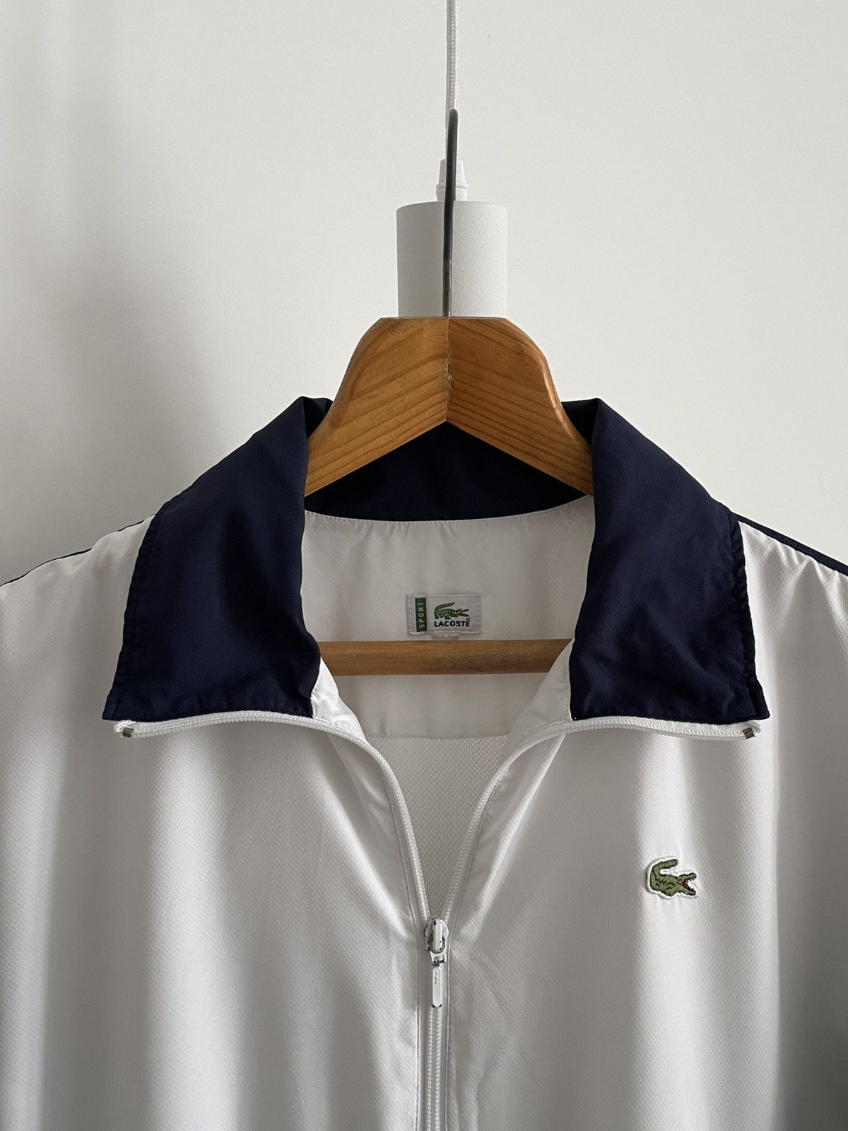 Lacoste Vintage 90’s Lacoste Sport Track Jacket White Y2K RARE Size US L / EU 52-54 / 3 - 4 Thumbnail