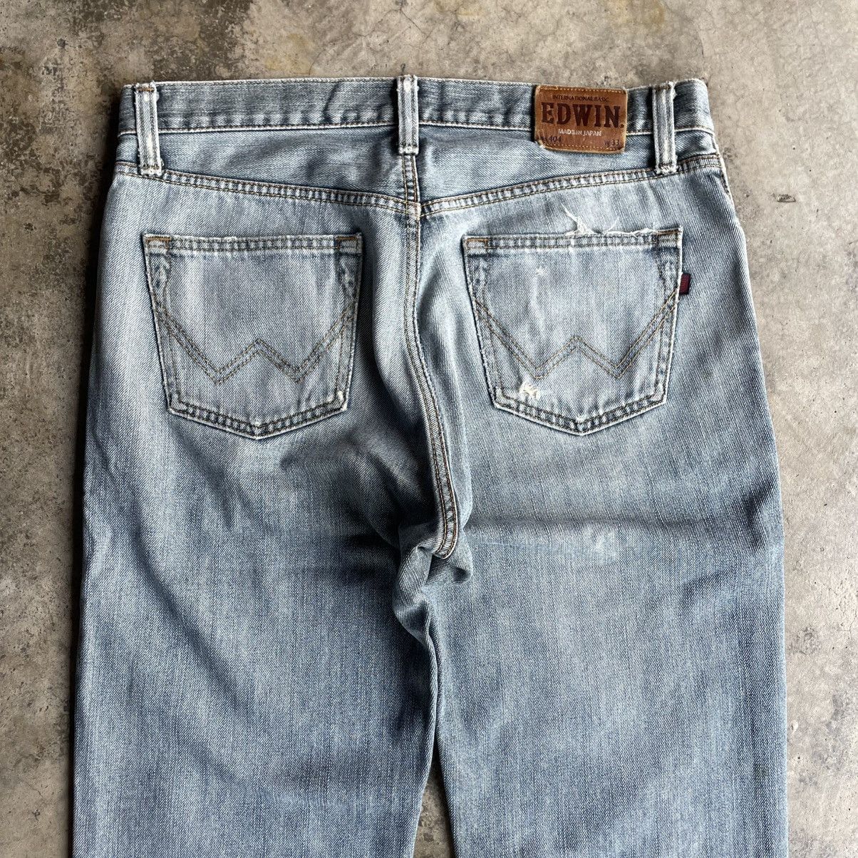 Edwin 🔥Vintage Edwin 404 Stoned Washed Ripped Distress Denim Jeans Size US 34 / EU 50 - 5 Thumbnail
