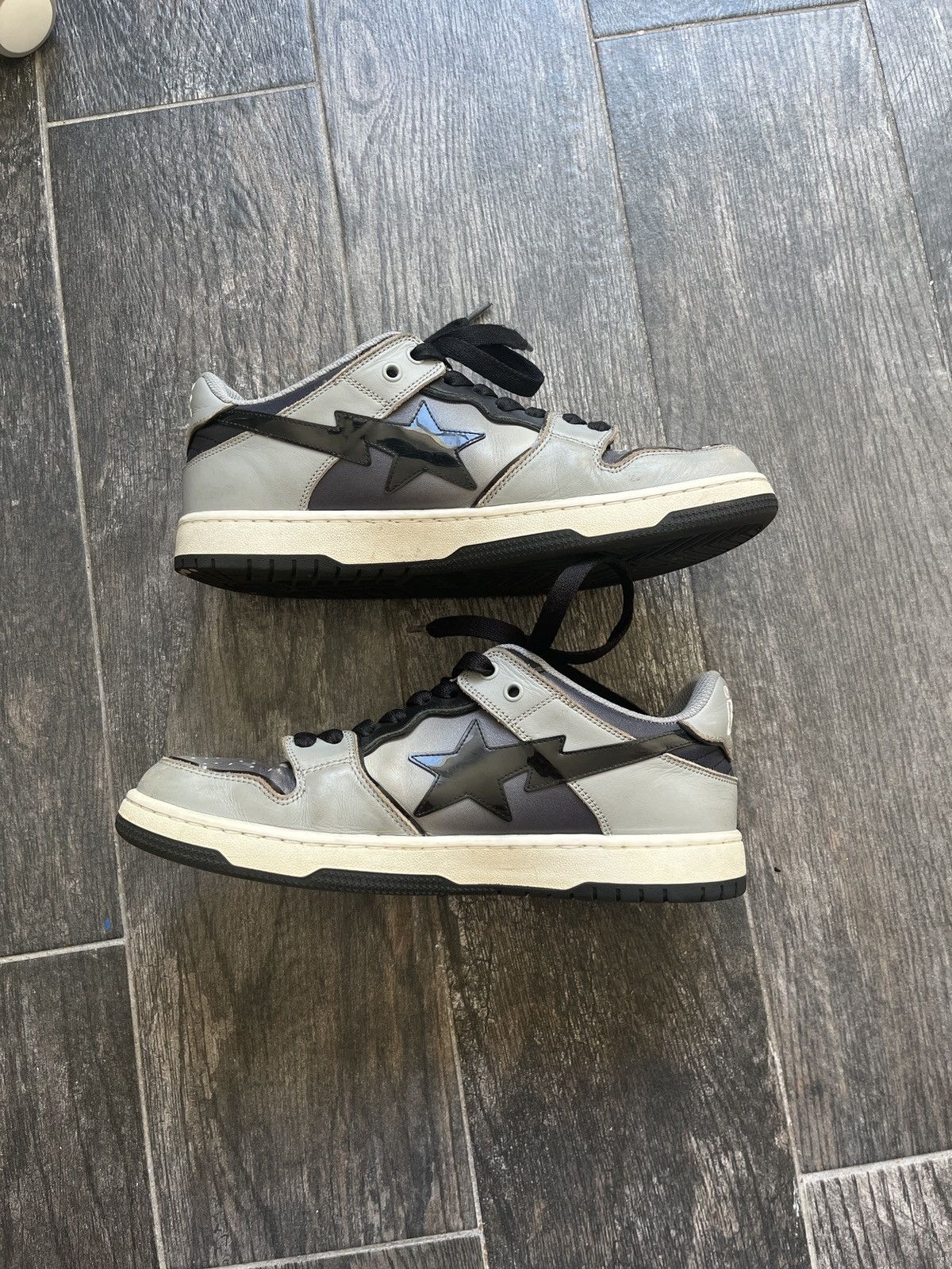 Bape Bape Sk8 Sta Grey and Black Size US 8.5 / EU 41-42 - 4 Thumbnail