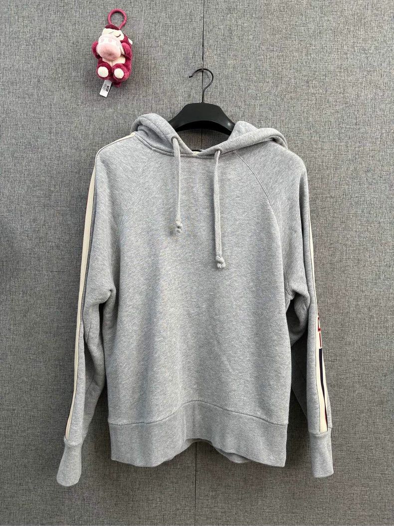 Gucci Gucci Gray Hoodie with Side Stripes - dmc Size US S / EU 44-46 / 1 - 1 Thumbnail