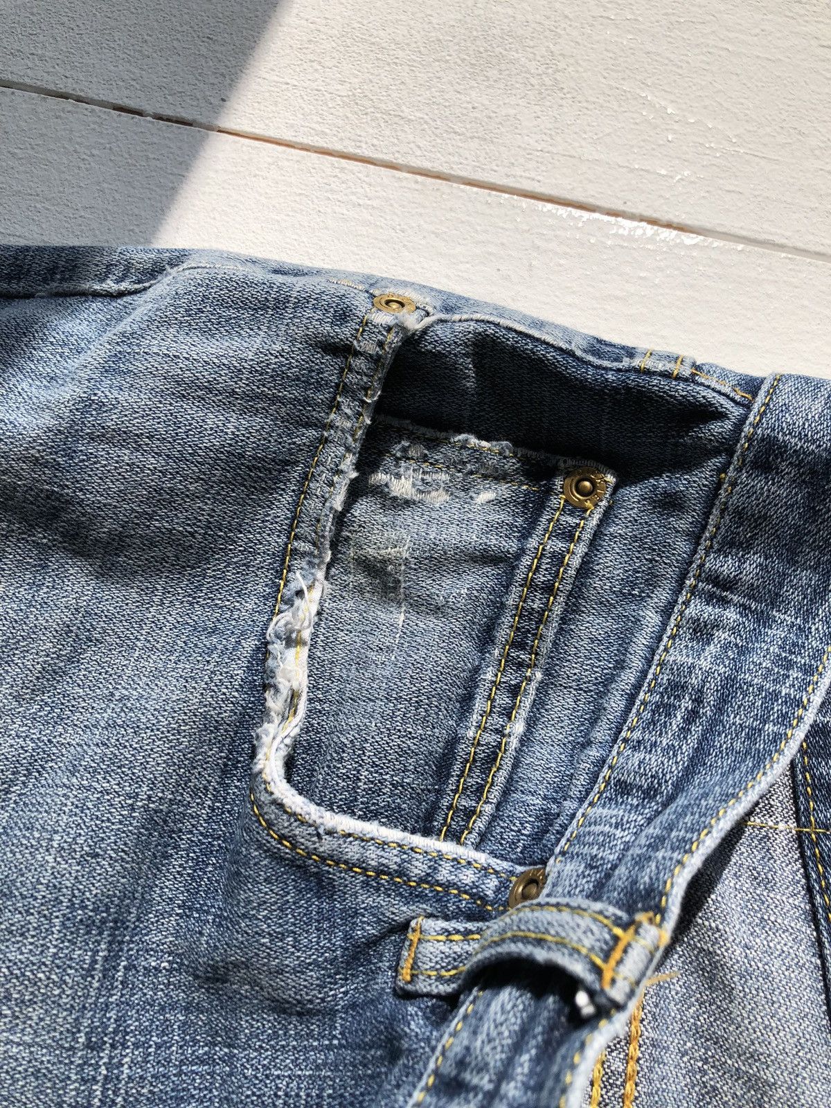 Dickies × Vintage 90s Dickies USA MADE Vintage Work Blue Baggy Denim Jeans Size US 34 / EU 50 - 12 Thumbnail