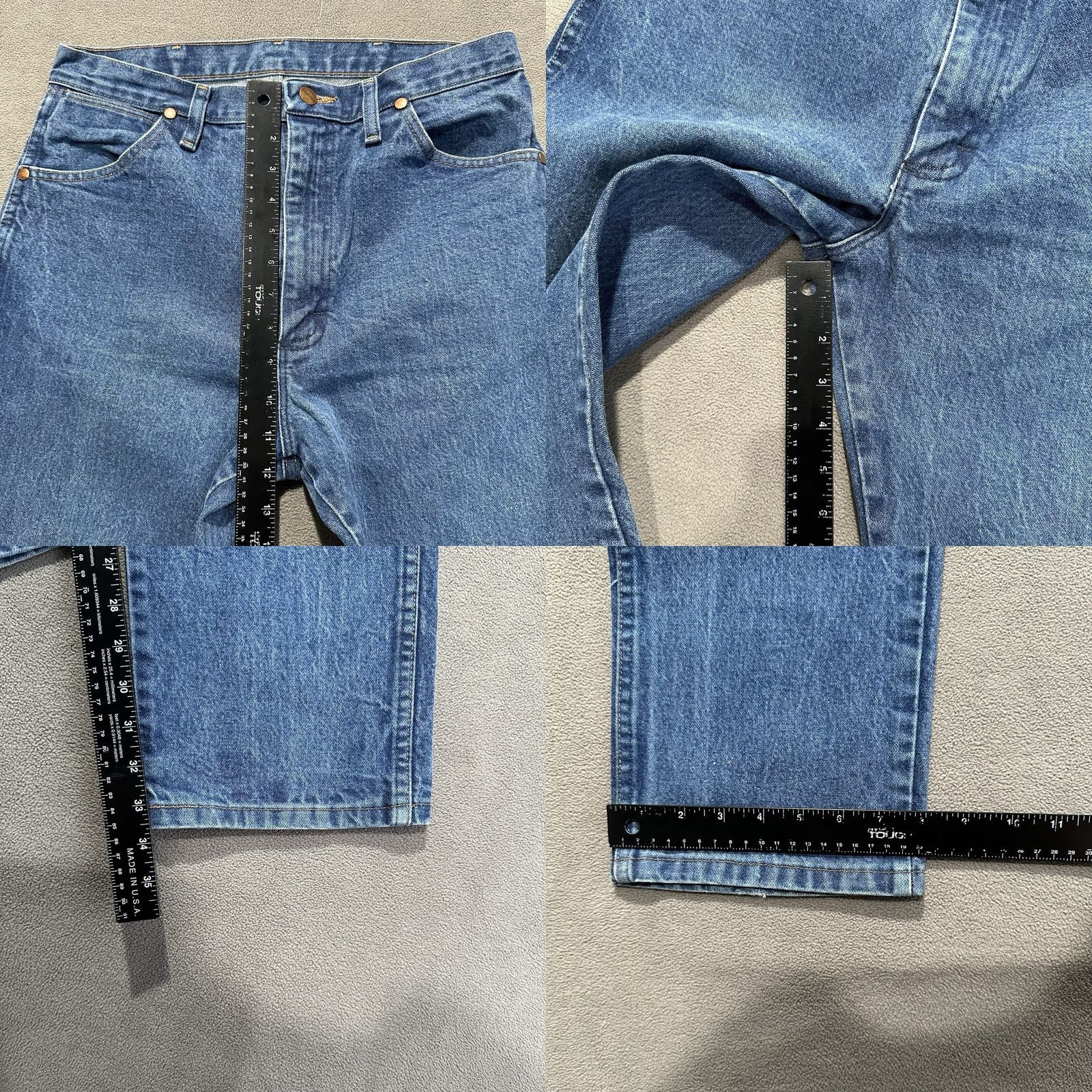 Wrangler Wrangler Jeans Mens 32x36 Blue Denim Cowboy Cut 13MWZ Western Straight Jeans Mens Regular 5-Pocket Blue Cowboy Logo Mens Size US 32 / EU 48 - 9 Thumbnail
