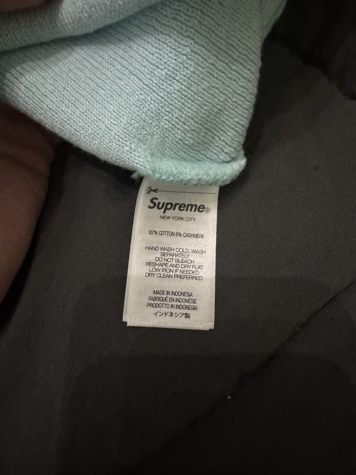 Supreme Supreme Big Logo Beanie - Light Blue Size ONE SIZE - 4 Thumbnail