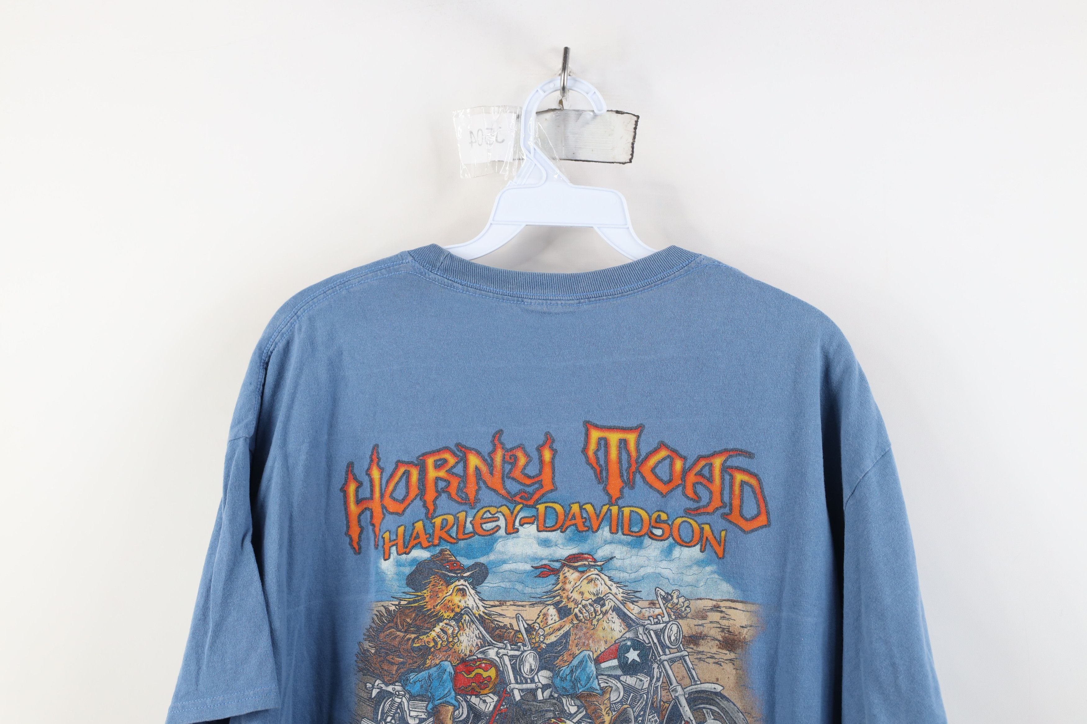 Harley Davidson Harley Davidson Spell Out Horny Toad Texas T-Shirt Blue Size US L / EU 52-54 / 3 - 14 Thumbnail