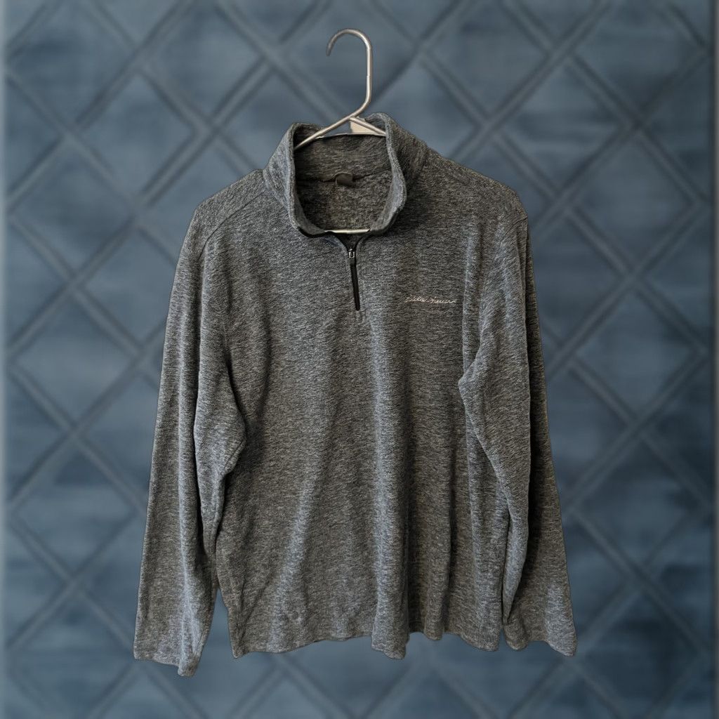 Eddie Bauer Eddie Bauer Men Sweater 1/4 Zip Fleece Gray M Zip Pockets Adult Medium Pullover Mens Size US M / EU 48-50 / 2 - 1 Thumbnail