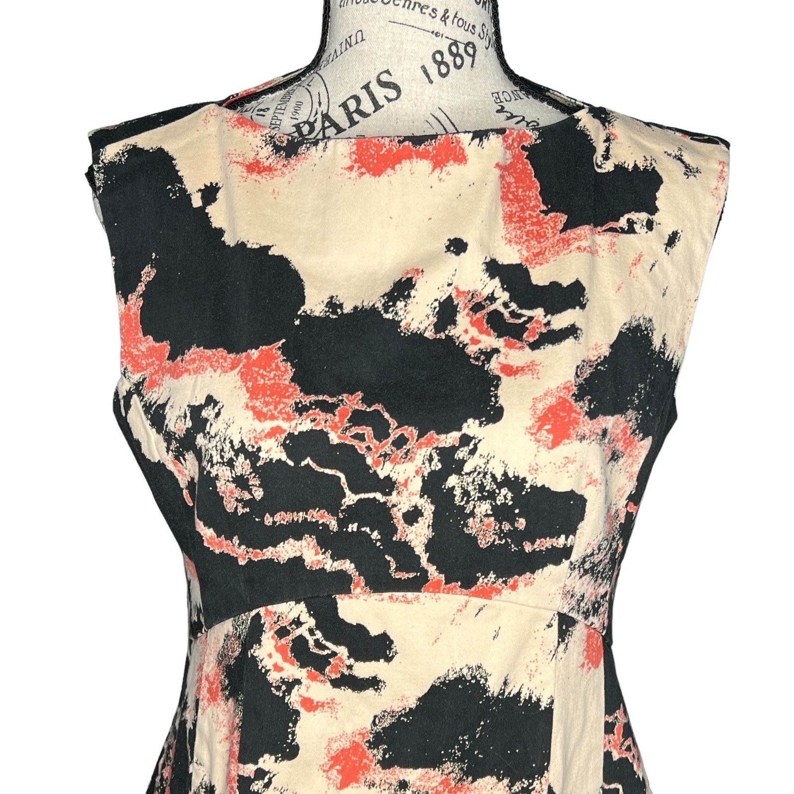 French Connection Splotch Patterned Sleeveless Pocketed Shift Dress Size M / US 6-8 / IT 42-44 - 6 Thumbnail