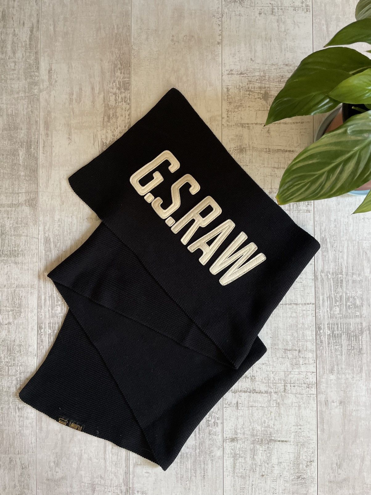 G-Star × Japanese Brand G.S.Raw Ewing Oversized Double Cotton Scarf Knit Size ONE SIZE - 1 Thumbnail