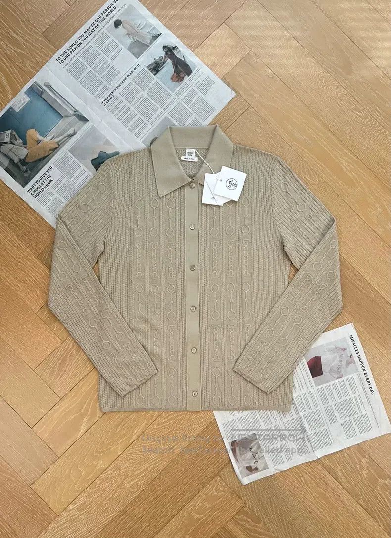 Hermes Hermes Autumn and Winter Women's Shirt Wool Knit Cardigan Size S / US 4 / IT 40 - 1 Thumbnail