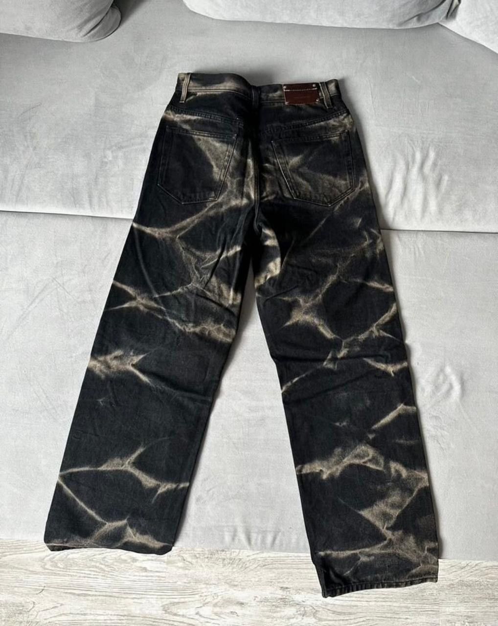 Dries Van Noten Dries Van Noten Bleached/Tie-Dye Denim Jeans | Black/Natural Size US 32 / EU 48 - 2 Thumbnail