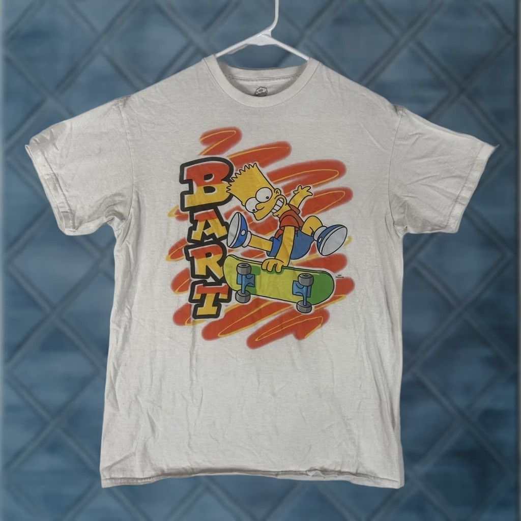 Vintage VINTAGE The Simpsons 20th Television T-shirt Mens Medium Bart Skateboard White Tee Top Size US M / EU 48-50 / 2 - 1 Thumbnail