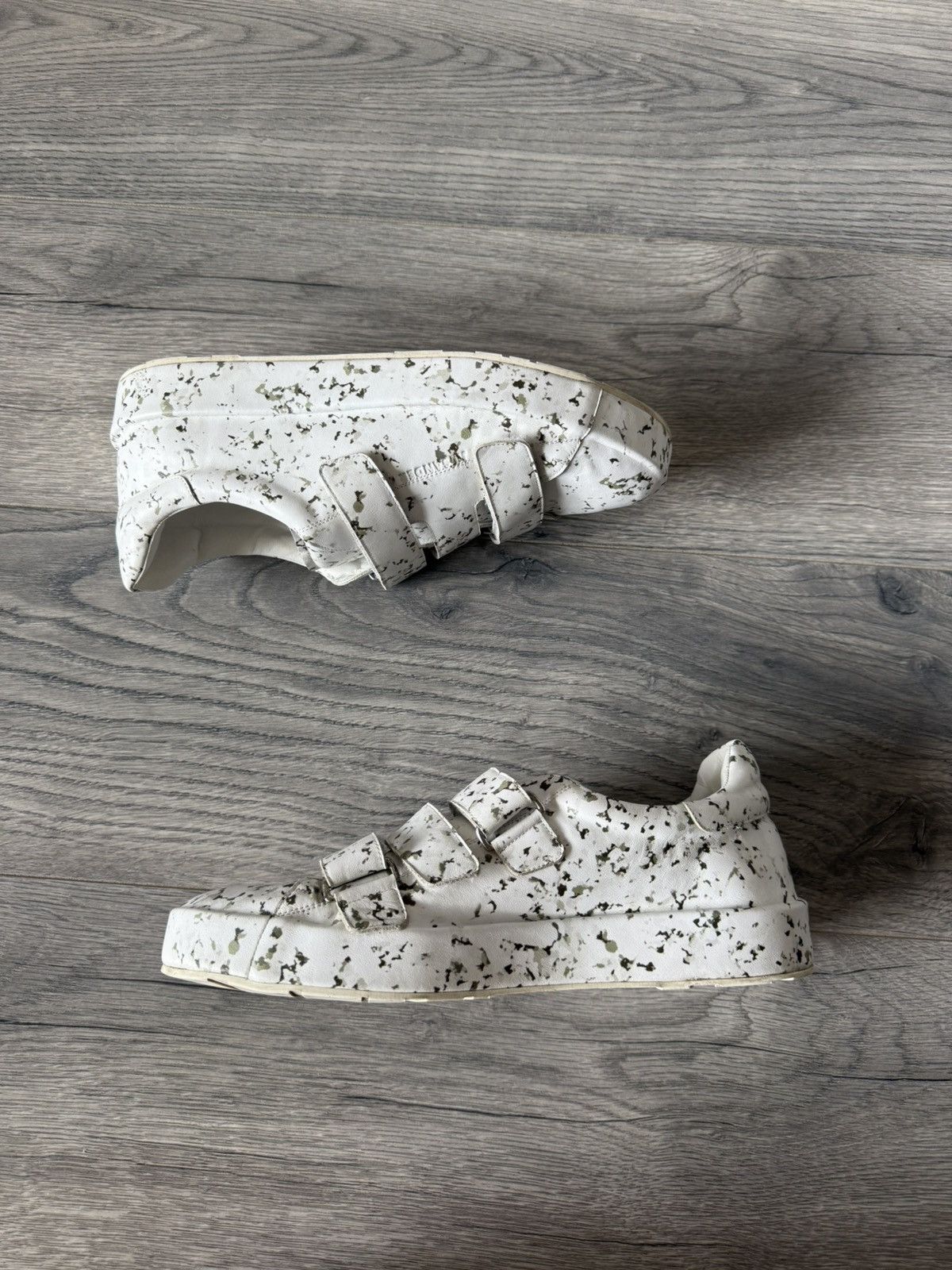 Jil Sander Jil Sander White Speckled Velcro Sneakers – Size 40 Size US 7 / EU 40 - 1 Thumbnail