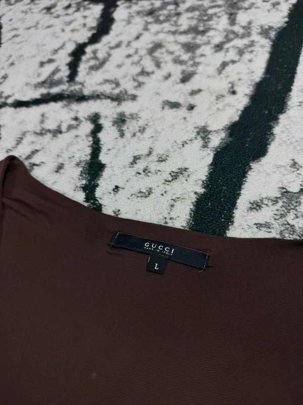 Gucci Gucci brown L rayon blouse Size L / US 10 / IT 46 - 4 Thumbnail