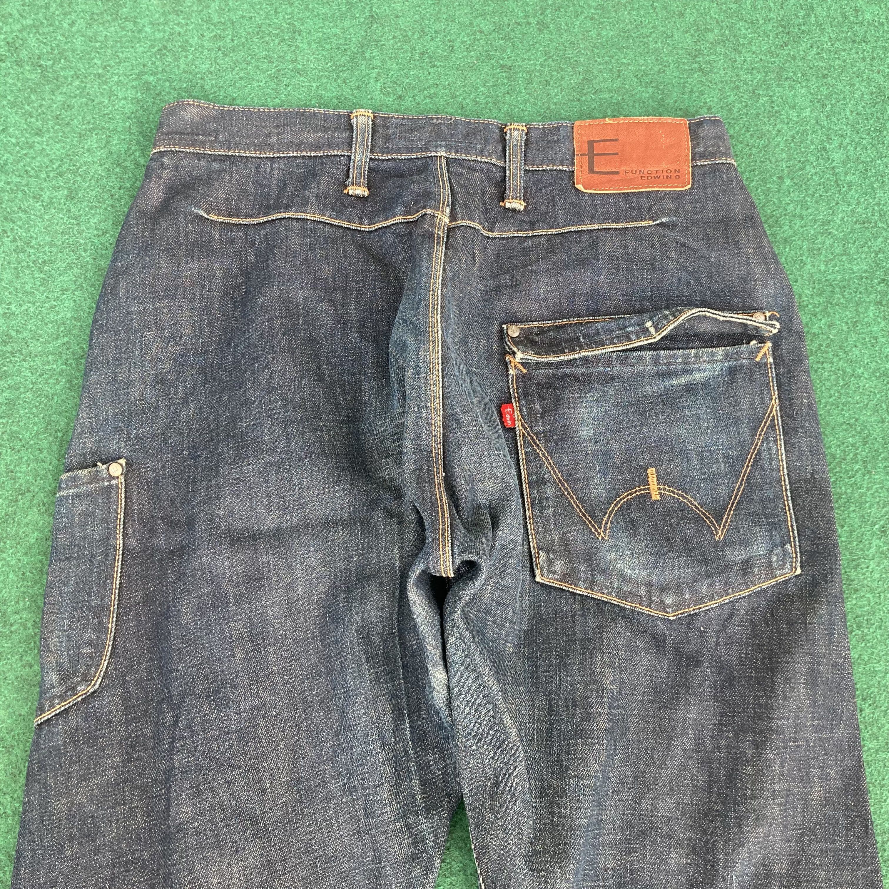 Edwin × Japanese Brand × Vintage 30x34 Vtg Edwin EFunction Denim Zipper Engineered Jeans Size US 30 / EU 46 - 11 Thumbnail