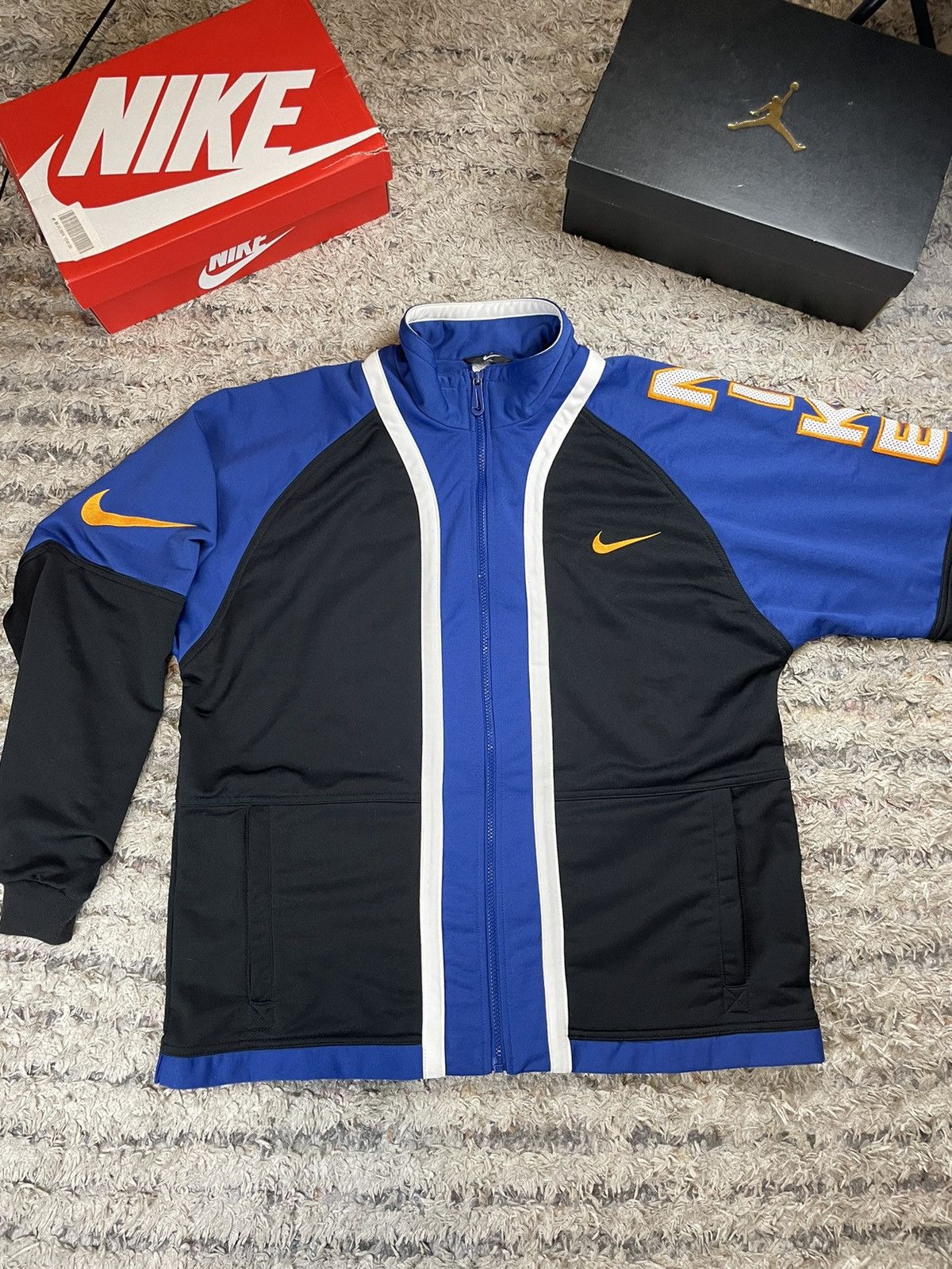 Nike × Vintage Nike swoosh streetwear vintage multi logo zip sweatshirt Size US M / EU 48-50 / 2 - 1 Thumbnail