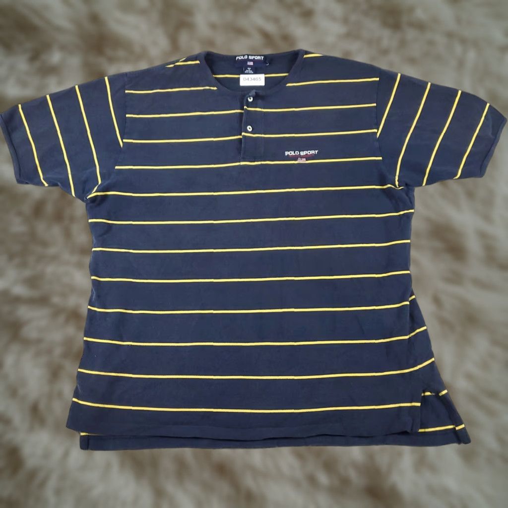 Ralph Lauren Ralph Lauren T-Shirt Men XL Blue Stripes Crew Neck Cotton Short Sleeve Vintage-Style Casual Shirt Mens XL Blue Striped Polo Tee Size US XL / EU 56 / 4 - 1 Thumbnail