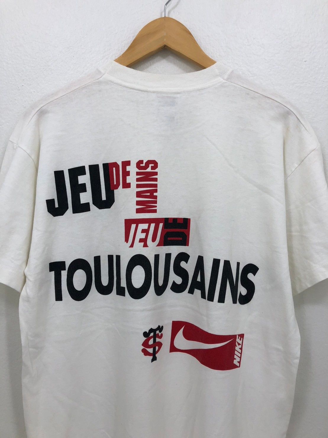 Nike × Vintage Vintage 90's NIKE Rugby STADE TOULOUSAIN Toulouse wts01 Size US M / EU 48-50 / 2 - 1 Thumbnail